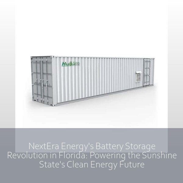 NextEra Energy's Battery Storage Revolution in Florida: Powering the Sunshine State's Clean Energy Future